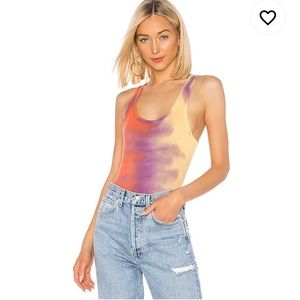 agolde ribbed tank tie dye bodysuit